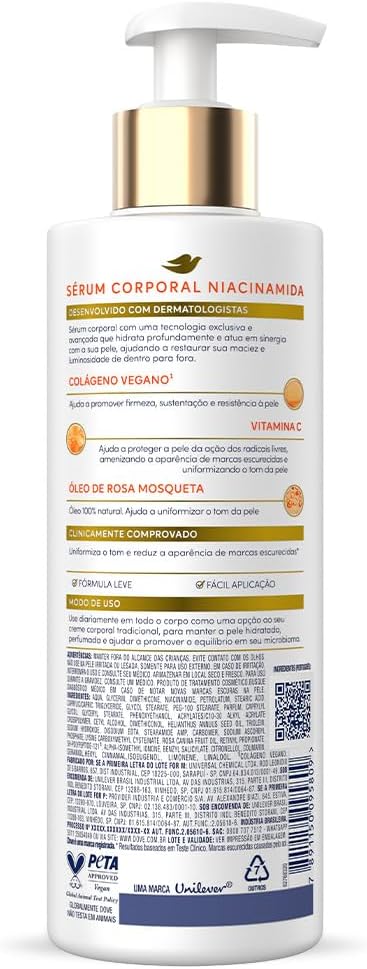 Ajuda a identificar volume, linha do produto e comunicação de benefícios na caixa/frasco.