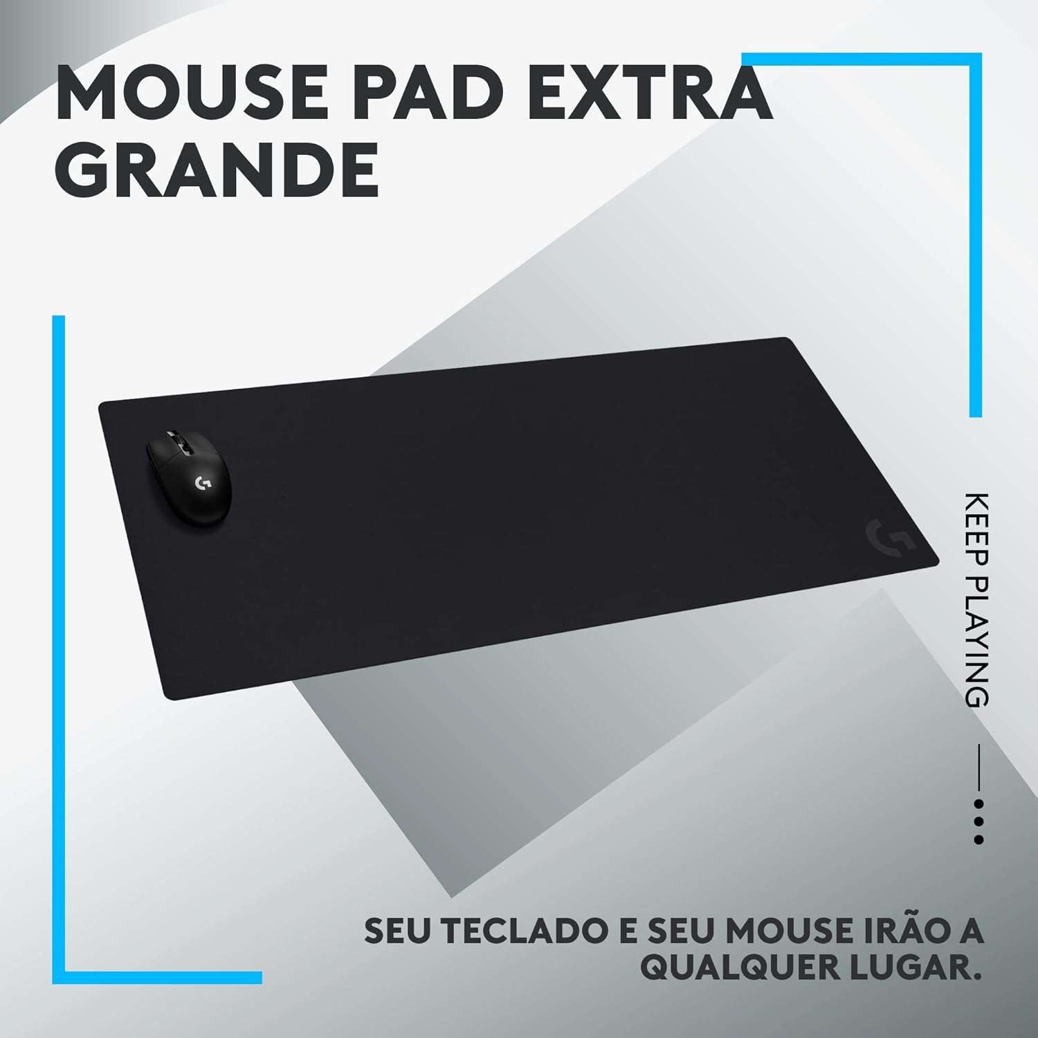 Mostra a vantagem do tamanho XL e como ele organiza o espaço de trabalho/jogo.