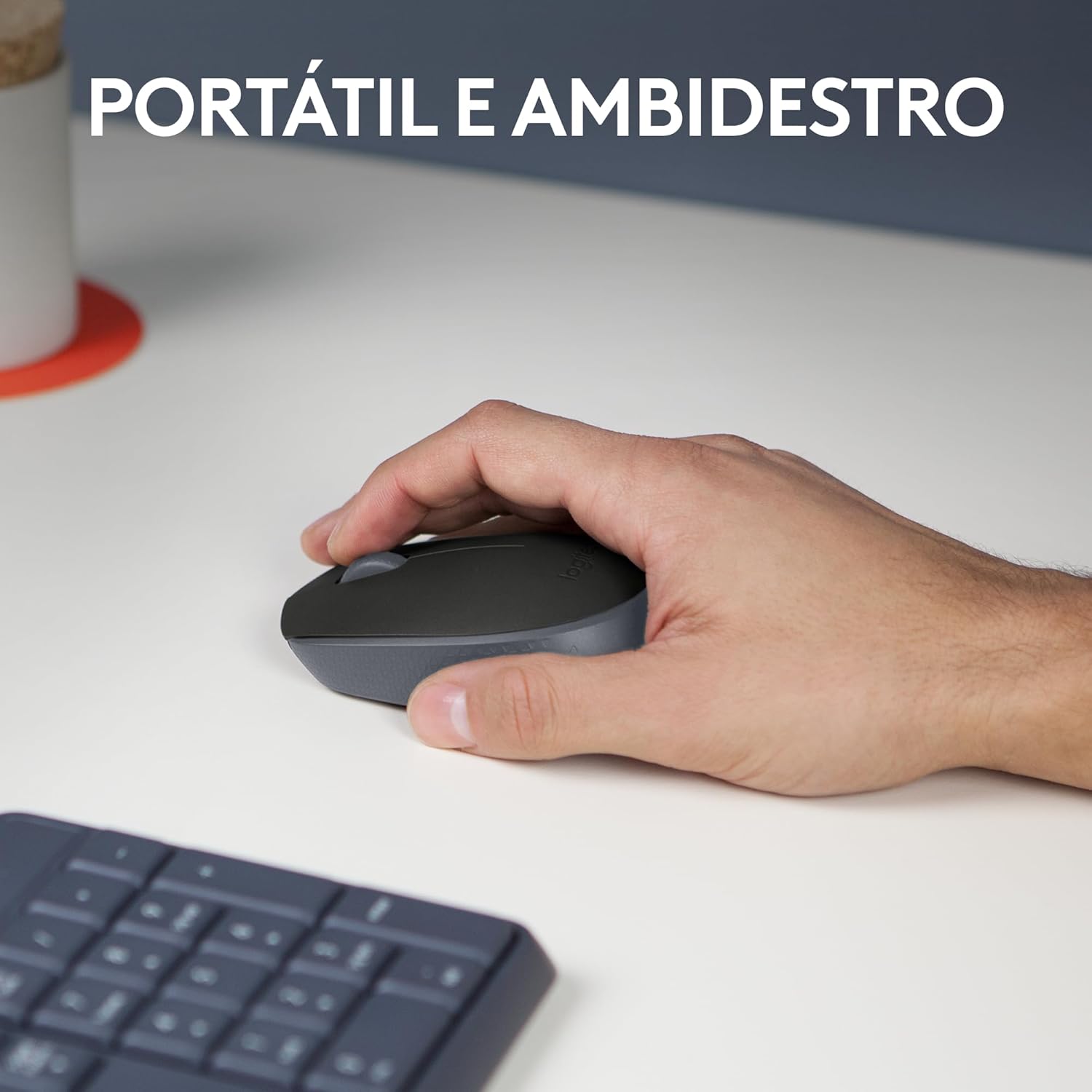 Ajuda a destacar simplicidade de uso e construção do mouse.