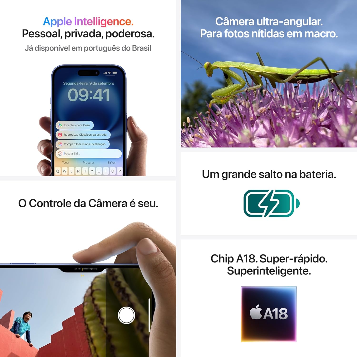 Ajuda a vender a ideia de experiência real, mostrando o aparelho em contexto de uso e não apenas como objeto isolado.