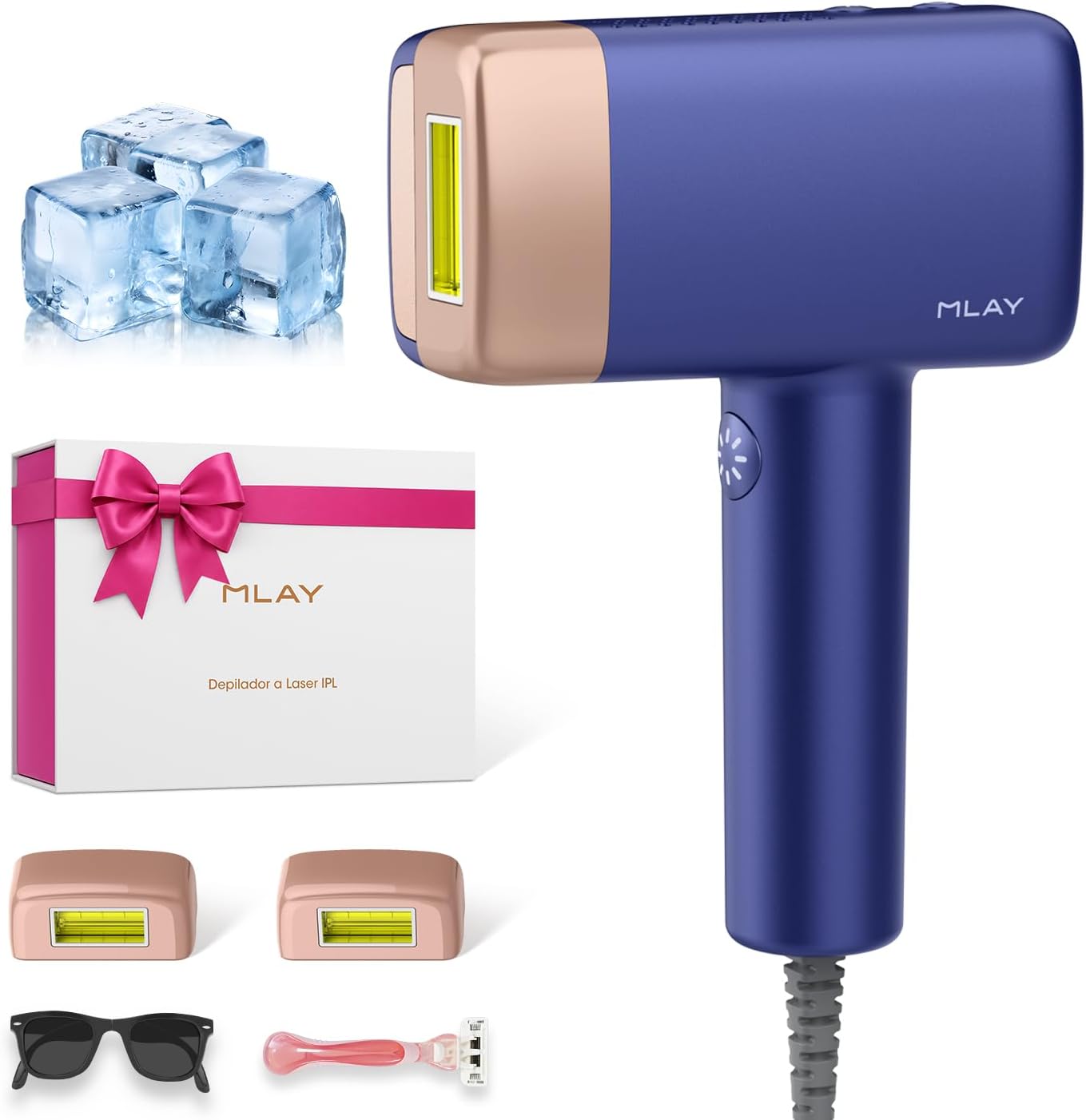 Depilador a Laser Ipl Mlay T14 com Resfriamento, 1.500.000 Disparos, Anvisa