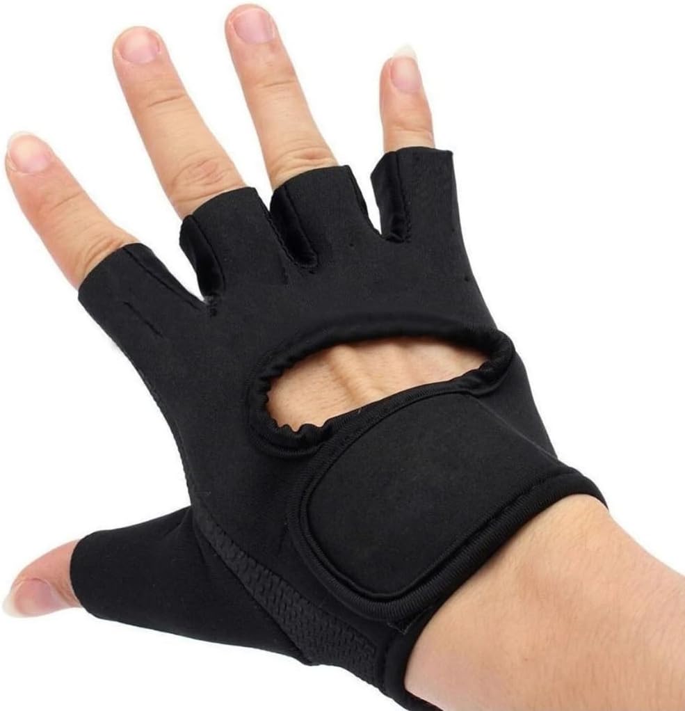 Par de Luva Academia Musculação Feminina Masculina Luva Ciclismo Treino Fitness Ginástica Proteção Antiderrapante Anticalos Ajustável Acolchoada Anatômica Unissex Neoprene Respirável Tamanho Único