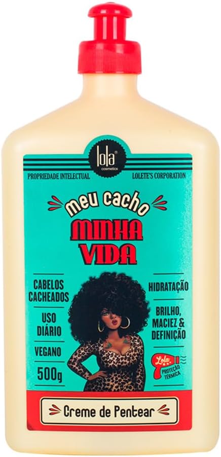 Lola From Rio - Meu Cacho Minha Vida - Creme de Pentear: Brilho, Maciez e Definição. Cabelos Cacheados. 500Ml