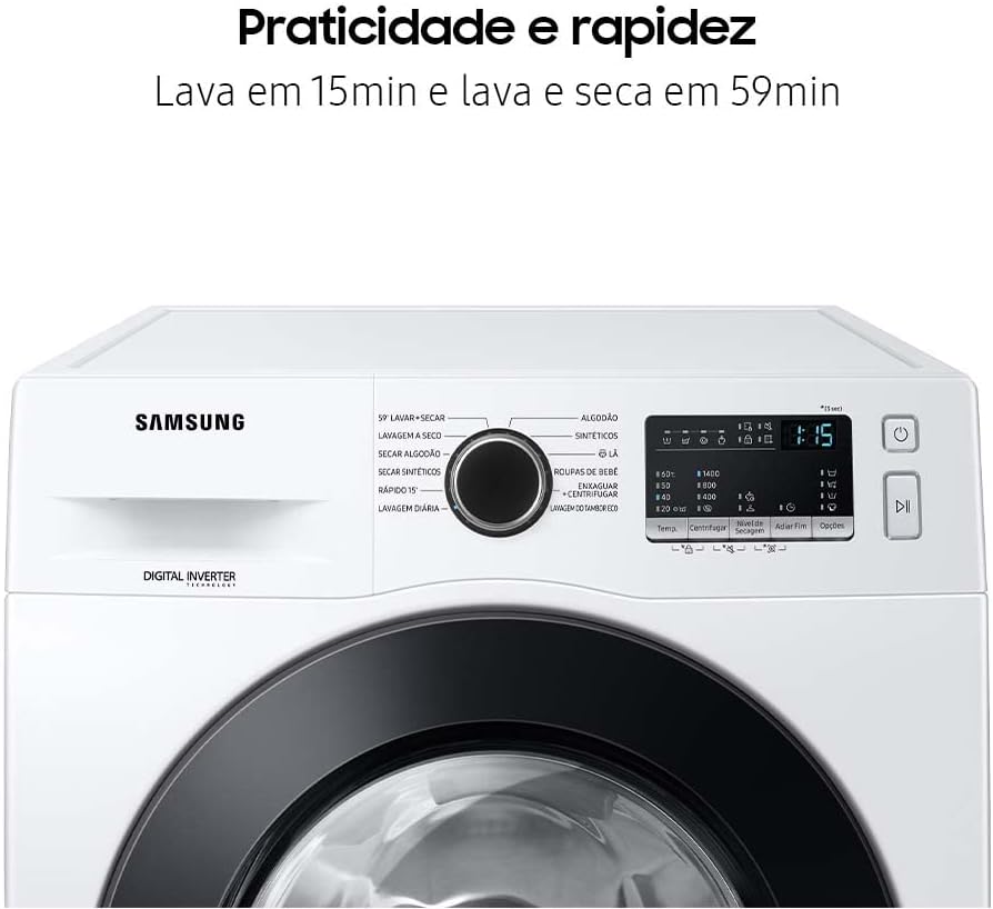 Destaca a interface de toque e a facilidade de operação.