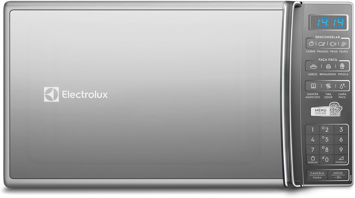 Micro-Ondas Electrolux 27L Inox Espelhado com 55 Receitas Pré-Programadas 127V Ms37R