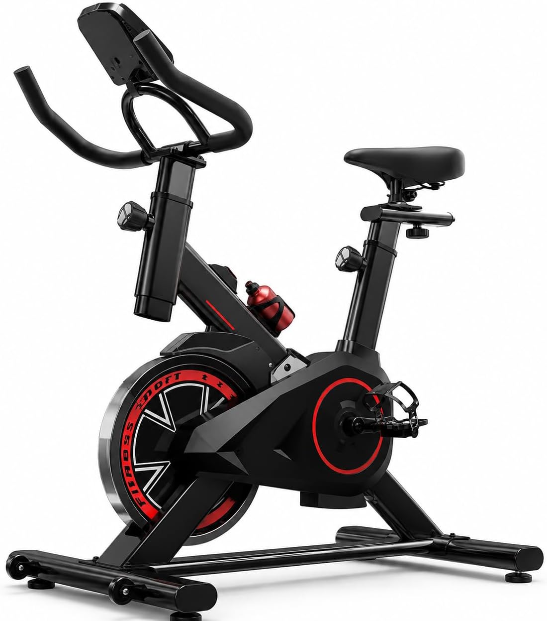 Bicicleta Ergométrica Bike Spinning Bike Treino Em Casa Academia Exercícios Cardio e Emagrecimento Design Confortável e Ajustável Vertical Silenciosa Ideal para Casa Linha Rhead Red High Premium