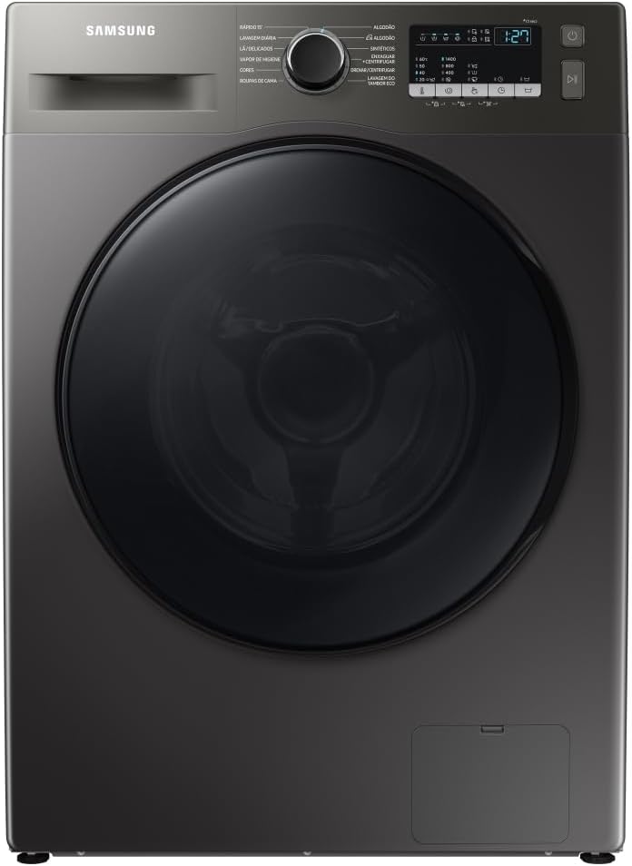 Samsung Lavadora de Roupas Digital Inverter Porta Black Ww11T Inox 11Kg 127V
