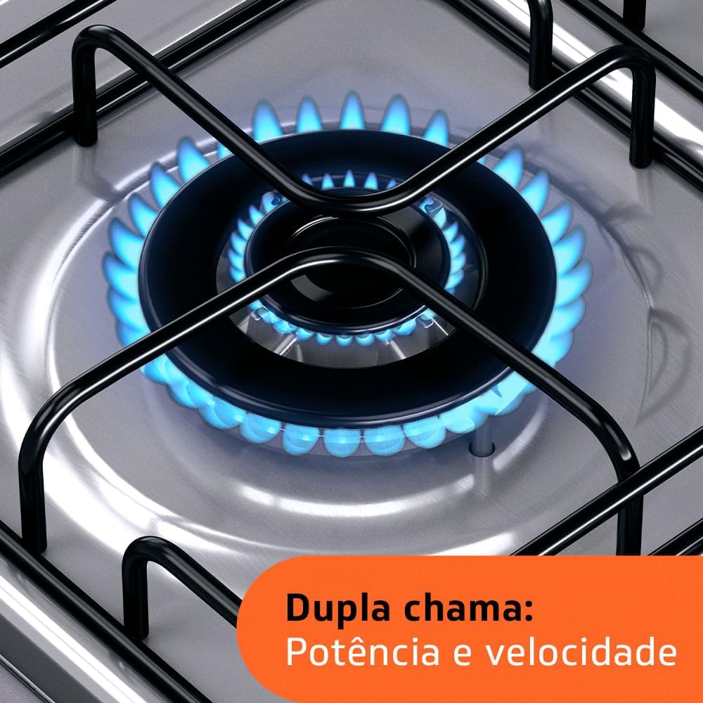 Mostra o apelo estético e a integração do modelo com cozinhas modernas.