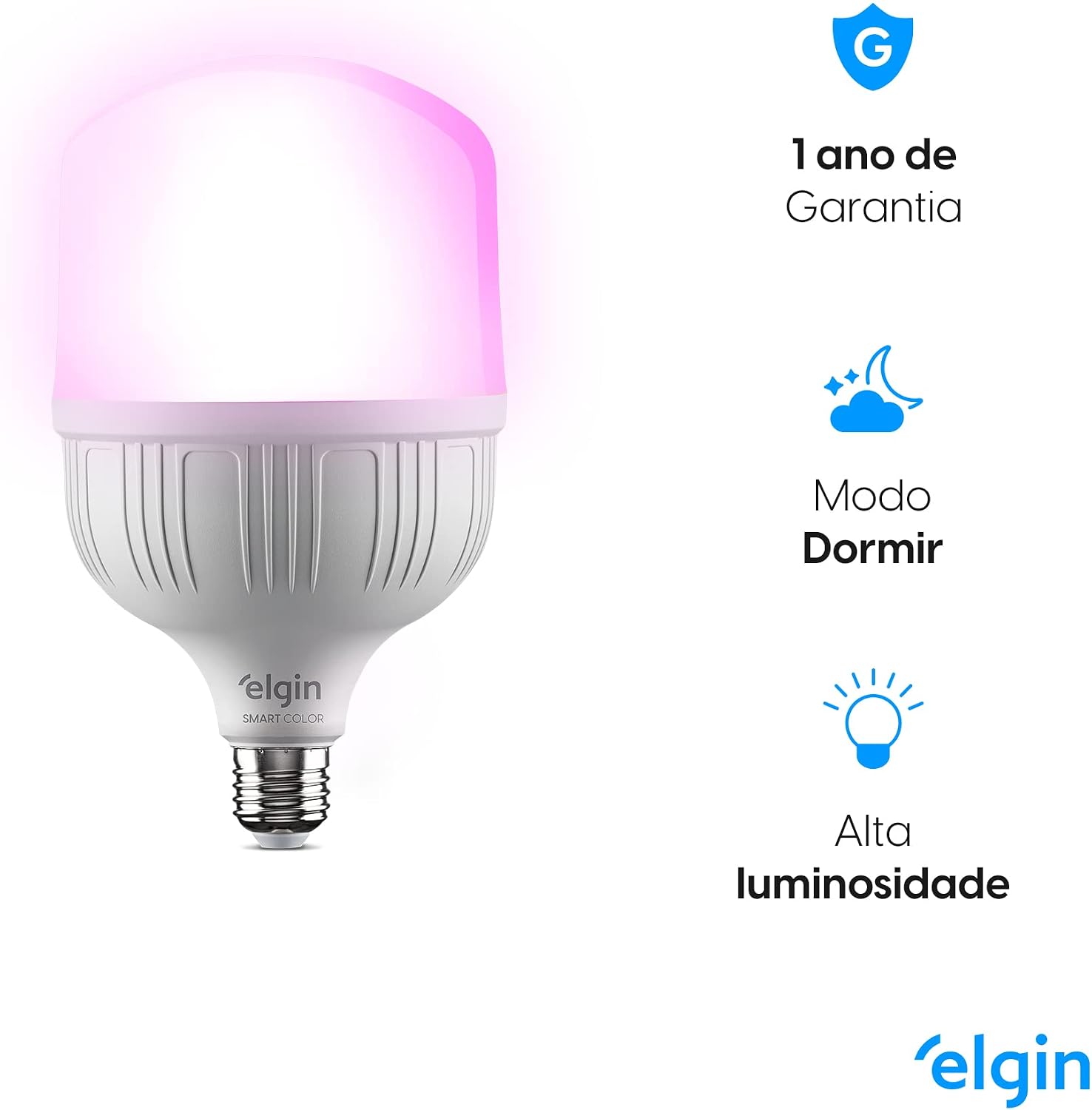 Evidencia o impacto da lâmpada no ambiente e o apelo decorativo do RGB.