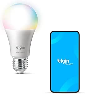 Lâmpada Inteligente Smart Color 10W Elgin Rgb Wi-Fi Compatível com Alexa e Google Home