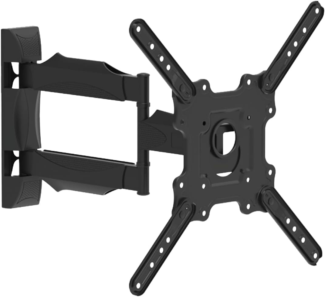 Suporte de Tv Articulado de Parede, Função Avanço e Recuo, Giro Horizontal de Até 90°, Vesa 100X100 a 400X400Mm, 26" a 75", Preto, A02V4N, Elg