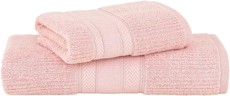 Buddemeyer Jogo de Toalhas Melissa Extra Soft Banho Rosa Claro 2 Peças
