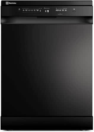 Electrolux Lava-Louças de Piso Preta Lp14E 59,8X60X84,5 Cm 14 Serviços com Higienização 70°C, Lava e Seca 50, Meia Carga e Controles Digitais