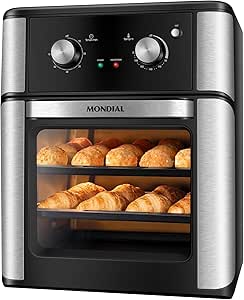 Mondial Fritadeira Air Fryer Forno Oven Analógica 12L, Preto, 2000W, 110V - Afon-12L-Ab